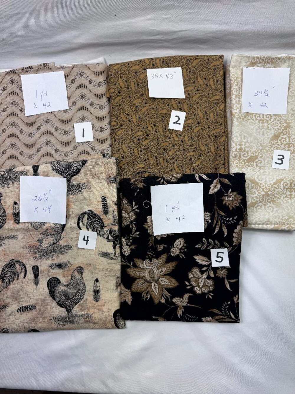 Fabric Cotton Multi Color Pre-Washed Great for Quilting and Crafts 5.7 yds Apprx